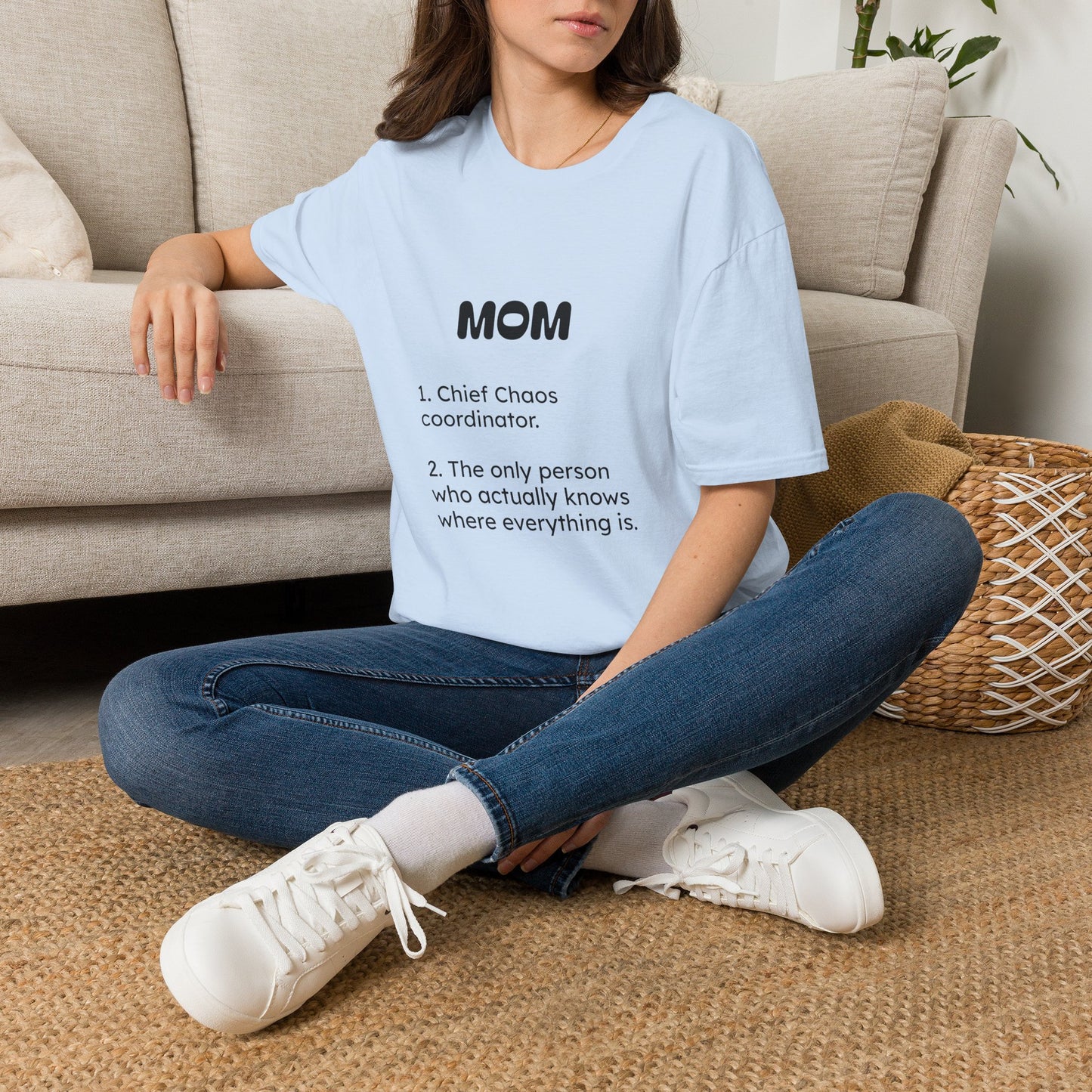 Funny 'Mom Definition' Heavyweight Tee | Chief Chaos Coordinator T-Shirt | Relatable Mother's Day & New Mom Gift