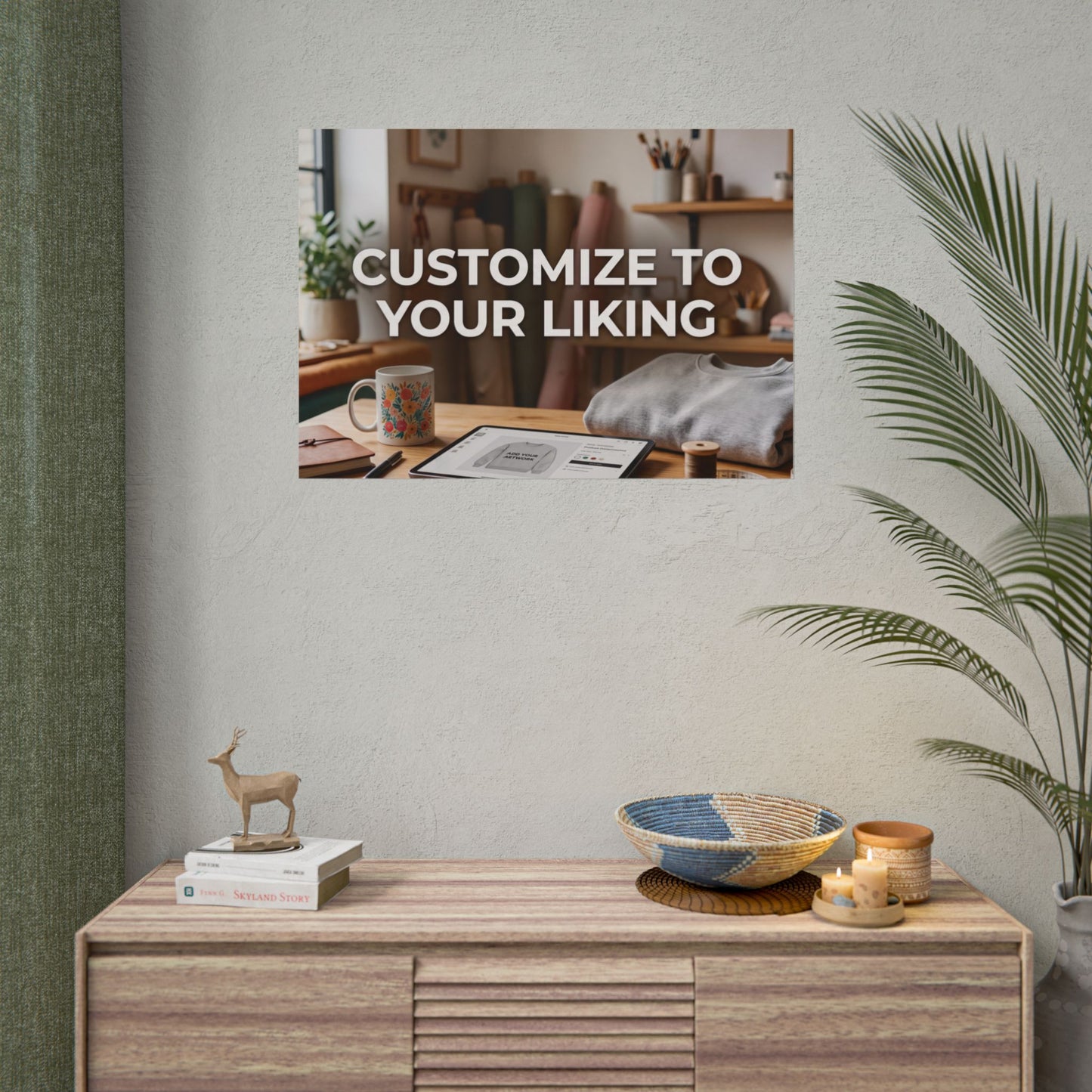 Póster Enrolado Personalizável — Arte de Parede "Personalize ao seu gosto"