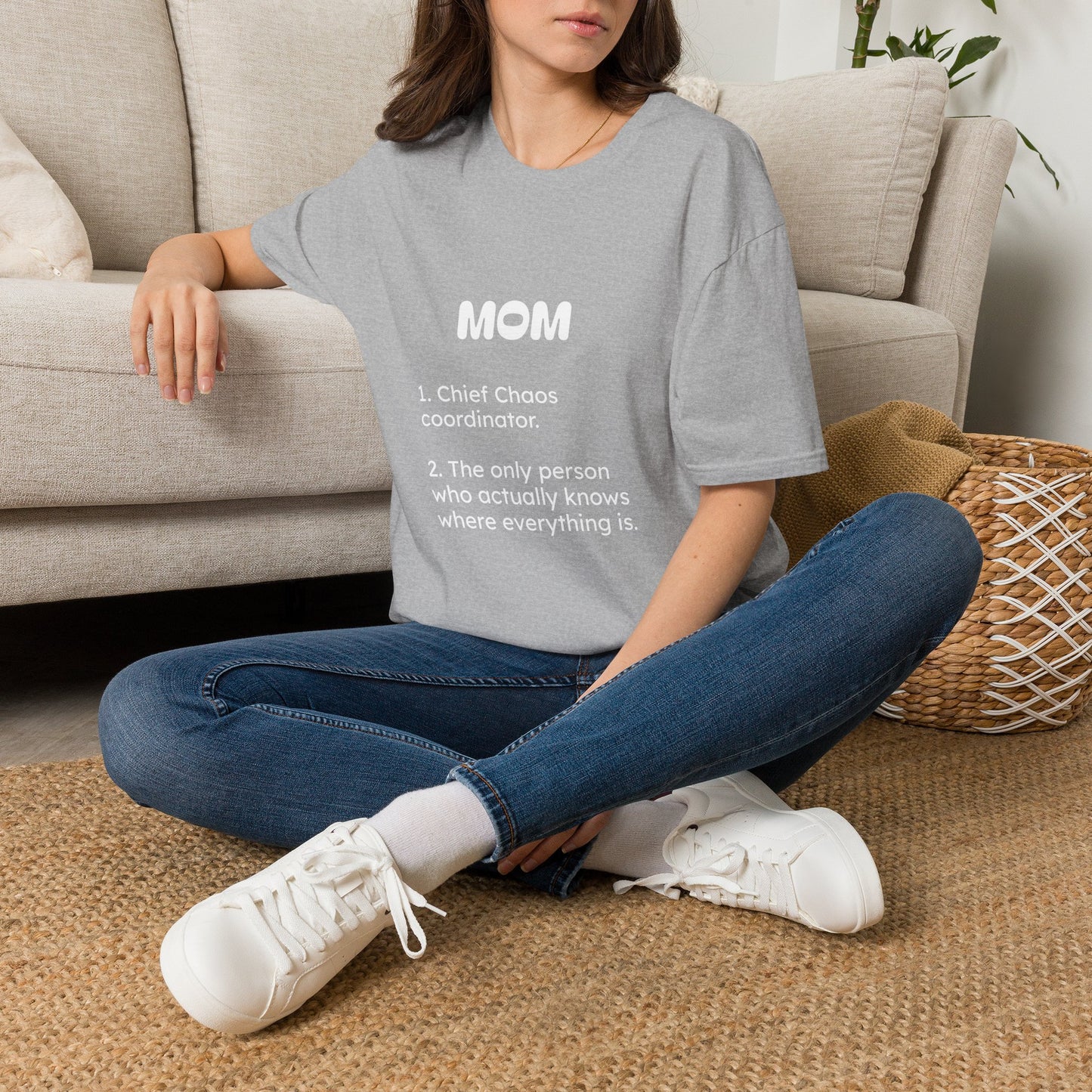 Funny 'Mom Definition' Heavyweight Tee | Chief Chaos Coordinator T-Shirt | Relatable Mother's Day & New Mom Gift