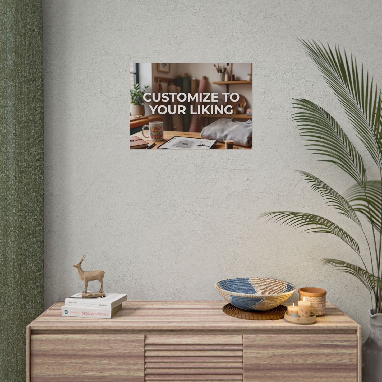 Póster Enrolado Personalizável — Arte de Parede "Personalize ao seu gosto"