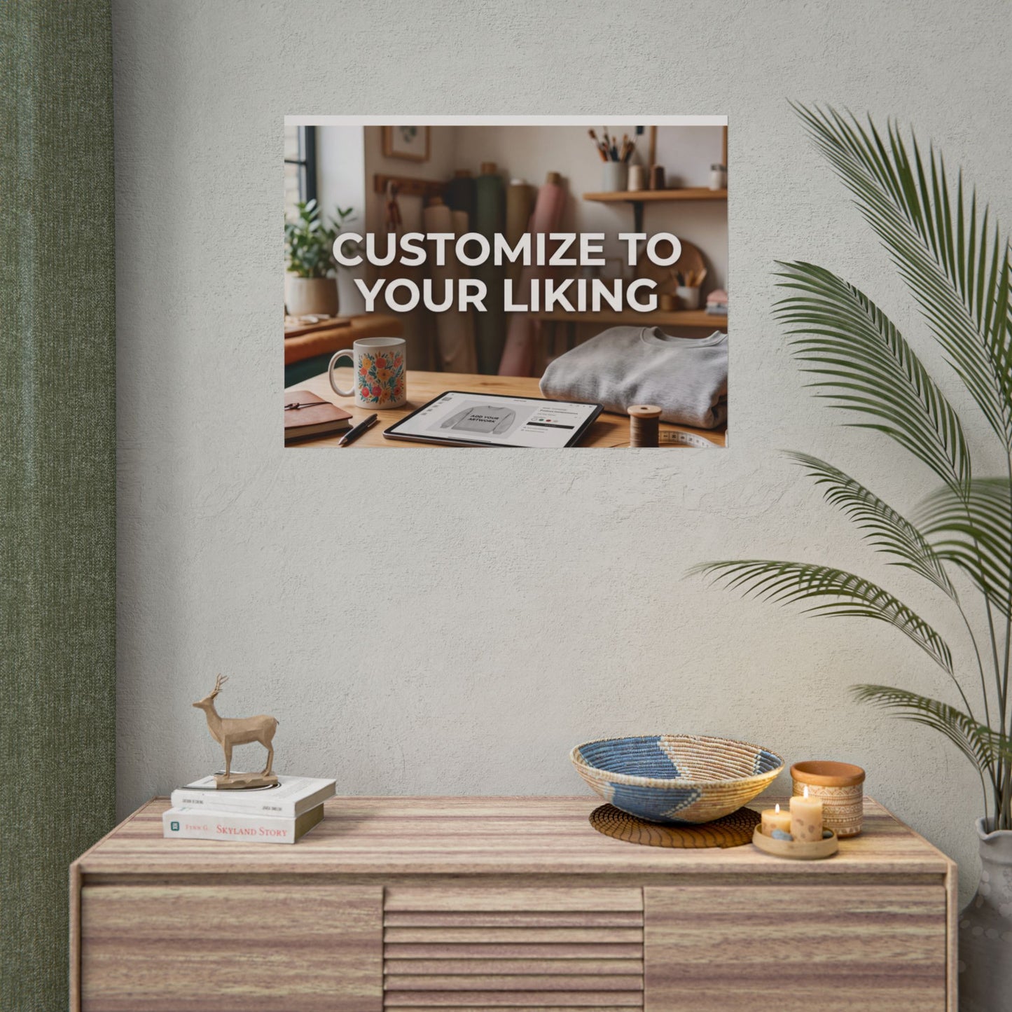 Póster Enrolado Personalizável — Arte de Parede "Personalize ao seu gosto"