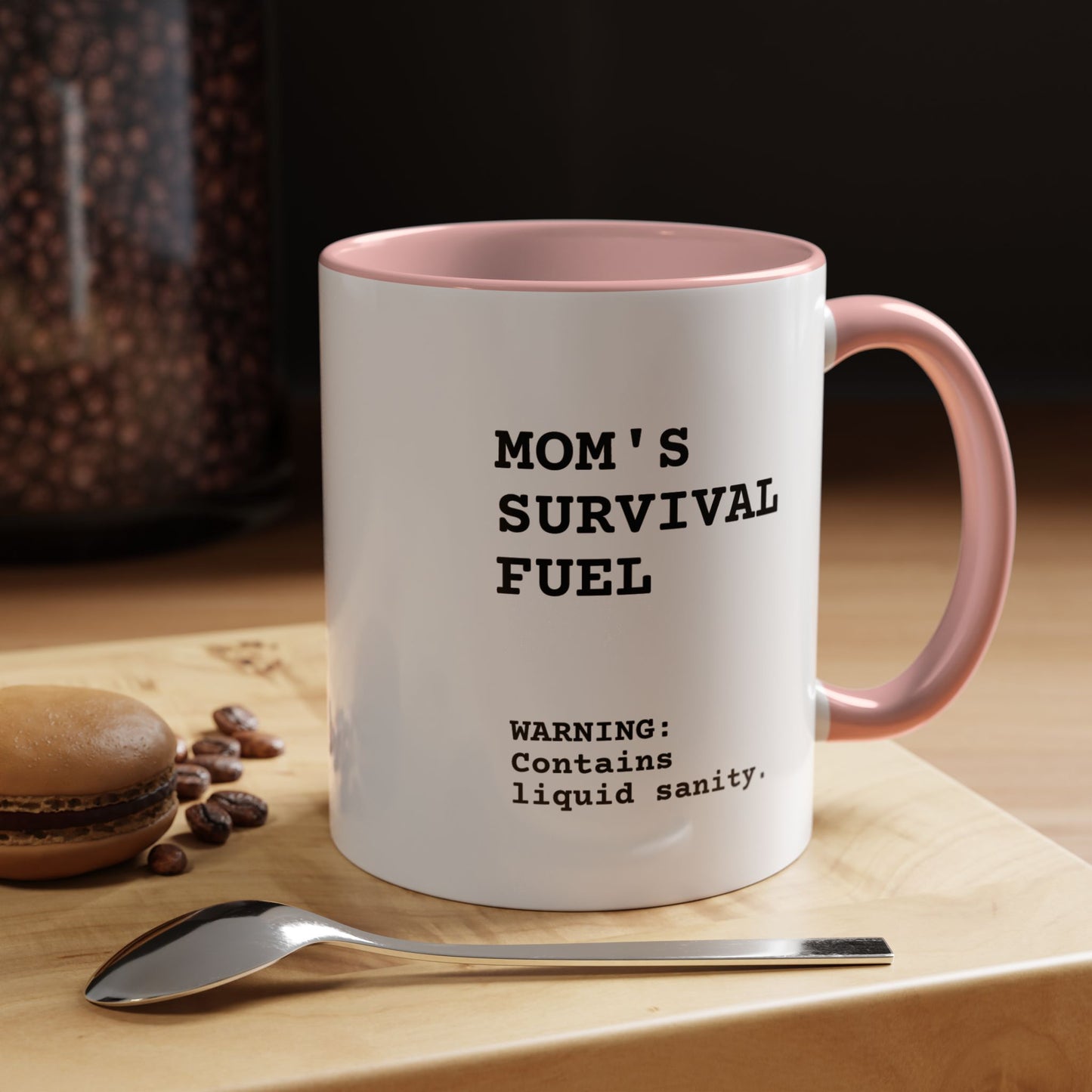 Caneca Cerâmica Premium "Combustível de Sobrevivência da Mãe"