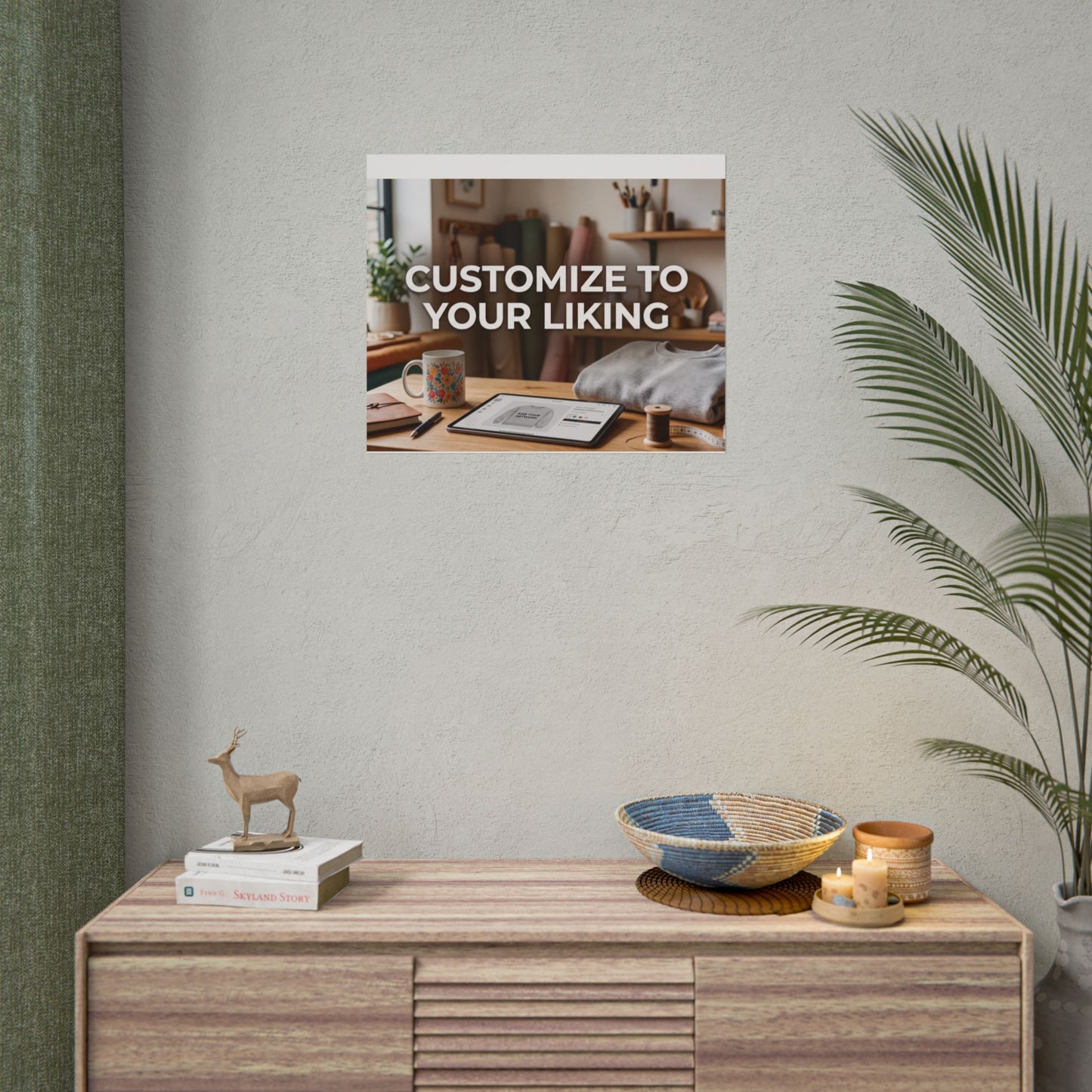 Póster Enrolado Personalizável — Arte de Parede "Personalize ao seu gosto"