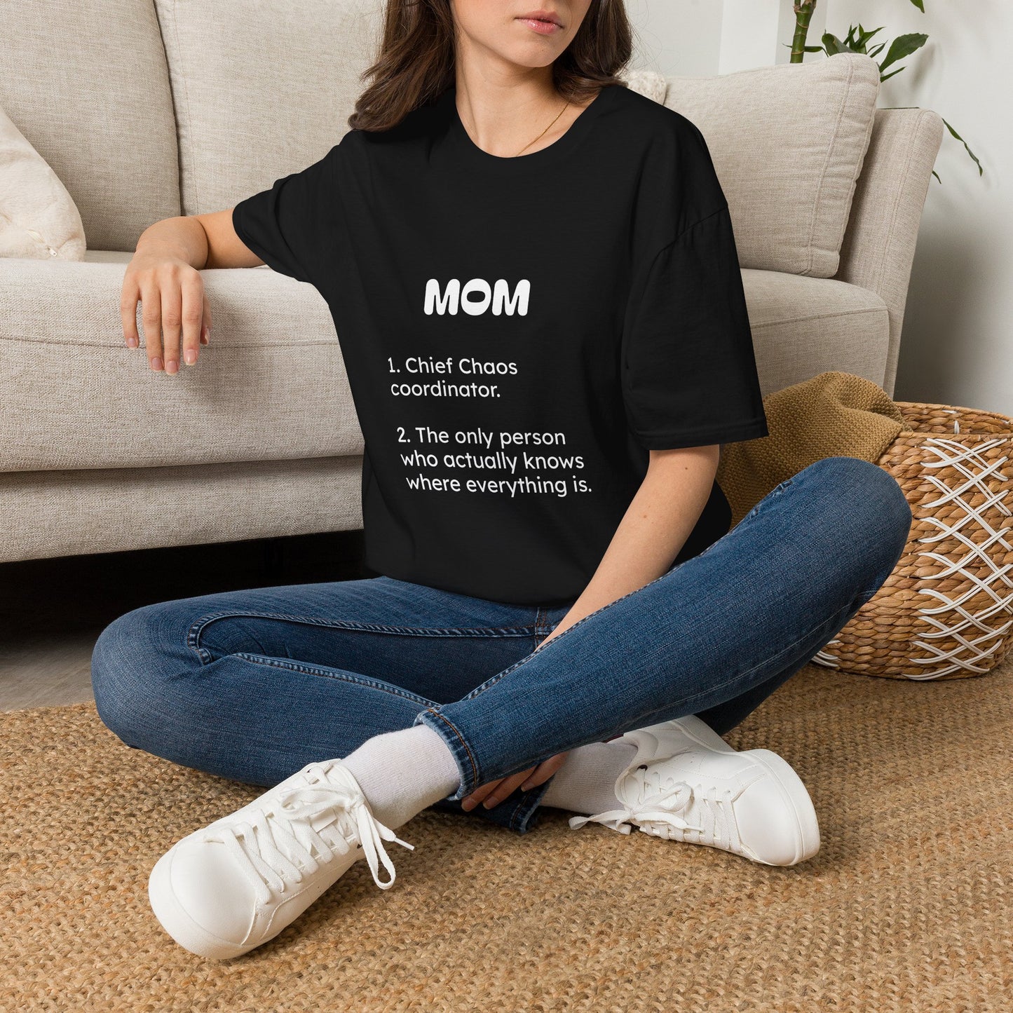 Funny 'Mom Definition' Heavyweight Tee | Chief Chaos Coordinator T-Shirt | Relatable Mother's Day & New Mom Gift