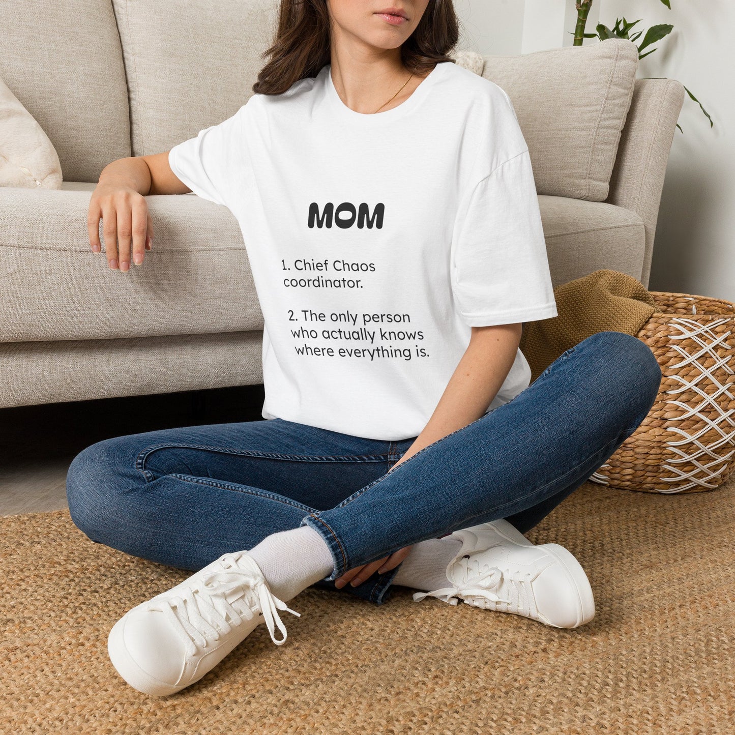 Funny 'Mom Definition' Heavyweight Tee | Chief Chaos Coordinator T-Shirt | Relatable Mother's Day & New Mom Gift