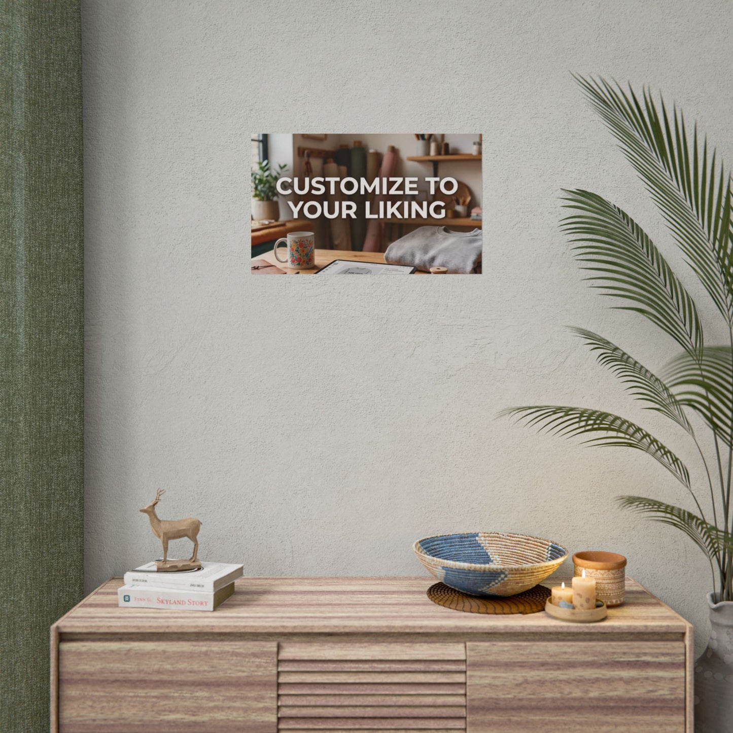 Póster Enrolado Personalizável — Arte de Parede "Personalize ao seu gosto"