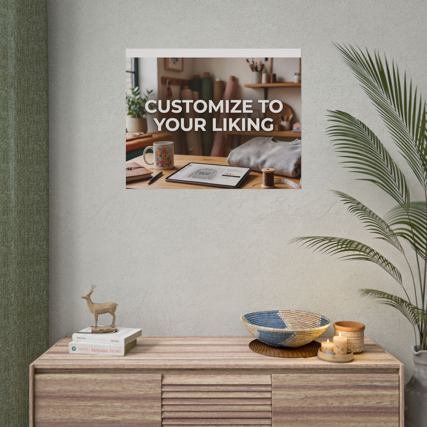 Póster Enrolado Personalizável — Arte de Parede "Personalize ao seu gosto"