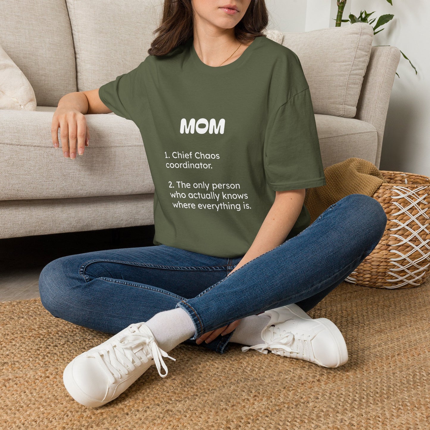 Funny 'Mom Definition' Heavyweight Tee | Chief Chaos Coordinator T-Shirt | Relatable Mother's Day & New Mom Gift