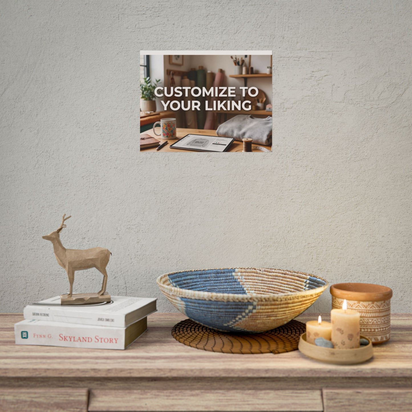 Póster Enrolado Personalizável — Arte de Parede "Personalize ao seu gosto"