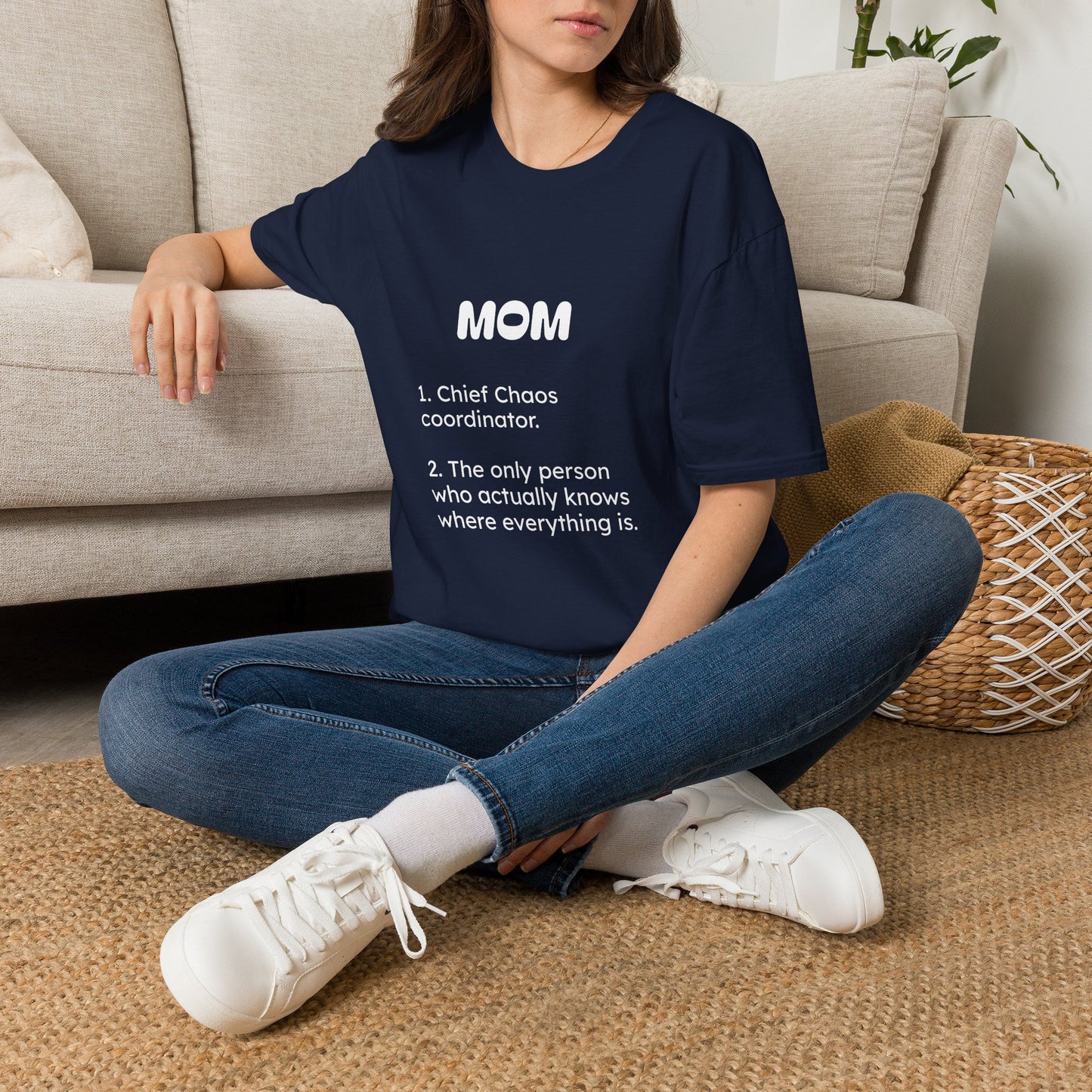 Funny 'Mom Definition' Heavyweight Tee | Chief Chaos Coordinator T-Shirt | Relatable Mother's Day & New Mom Gift